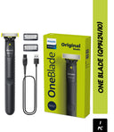 PHILIPS OneBlade Cordless Trimmer (3 Length Settings, QP1424/10, Charcoal Gray)