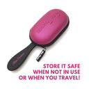 V-shaped bristles: Do not tangle hair. Very effective for curly and wavy hair. Perfect size for hair of any length