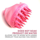 Promotes blood circulation and removes product build-up. Scrubs and cleans the scalp allowing easy breathability to hair follicles