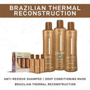 Brasil Cacau Brazilian Thermal Reconstruction (BTR) is a heat-activated hair treatment that can rebuild damaged hair and get rid of frizz. It's suitable for all hair types