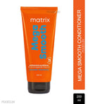 Matrix Mega Smooth Conditioner for Frizzy, Dry Unmanageable Hair, Defy Frizz for 4 Days (200gm)