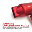 Alan Truman MO - 1300 Watts Dc Motor Hair Dryer - Red