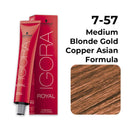 Buy Schwarzkopf Professional Igora Royal Permanent Color Creme (7-57 Medium Blonde Gold Copper Asian Formula) Online in India