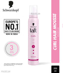 Schwarzkopf TAFT Locken Hold 3 Hair Mousse For Long Lasting Curls Weather - Proof Formula (200ml)