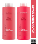 Shop Wella Professionals Invigo Color Brilliance Shampoo (1000ml) & Condtioner (1000ml) | Colour Protecting Hair Cleanser for Coloured, Treated, Fine/Normal Hair | With Lime Caviar Online in India Chennai Tamil Nadu / Review